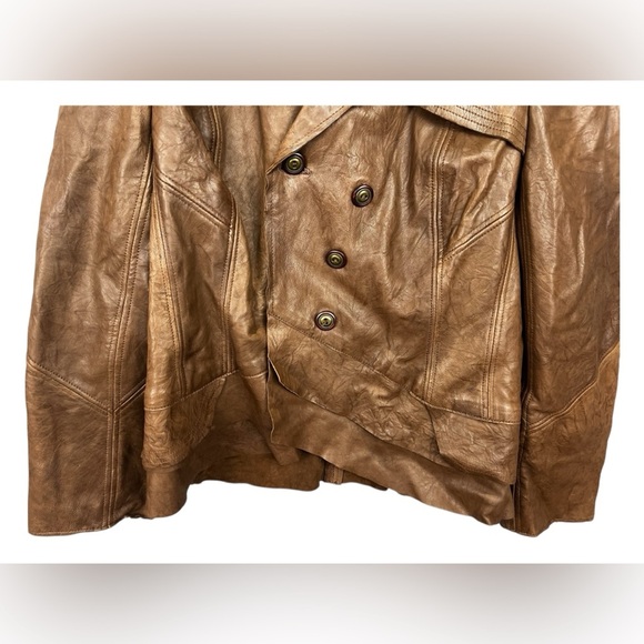 Beautiful vintage brown leather jacket - Picture 4 of 12